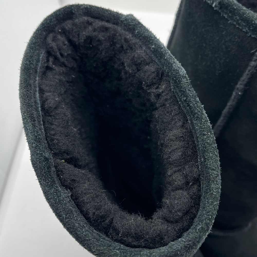 Bjorndal‎ Suede Fur Lined Boots High Womens 7 Black Cabin Cottage Boho - Picture 13 of 17